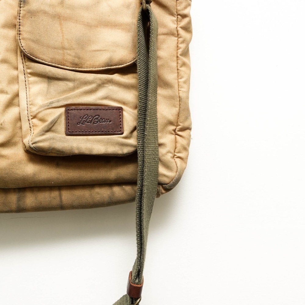 Rare Vintage L.L. Bean Naturally Aged And Distressed Blanket Tech Bag Briefcase - Picture 4 of 9